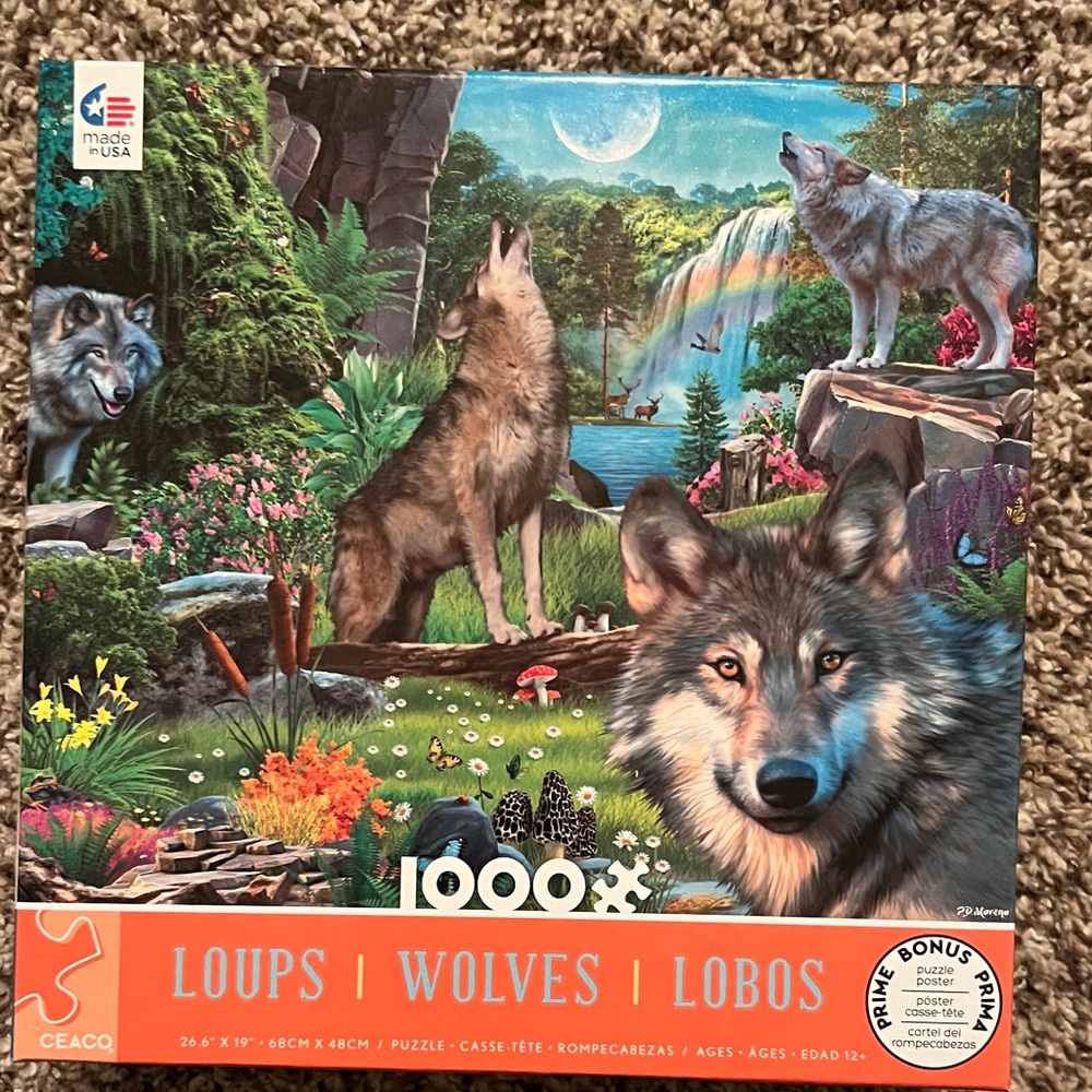 Ceaco Wolves 1000 Piece Puzzle - Multicolor